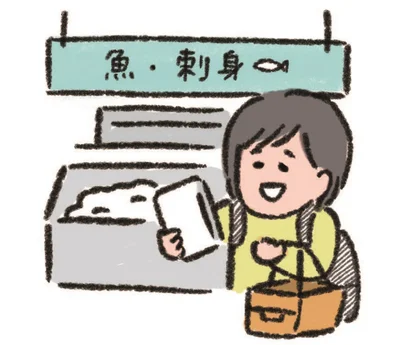 新鮮な魚が食べたい日は駅ビルの鮮魚店でJRE POINTも併用