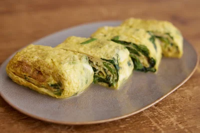 冷凍ほうれん草を卵焼きの具に