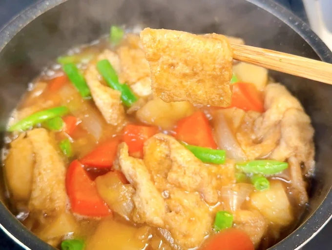 煮汁をたっぷりすった南関揚げがおいしそう！