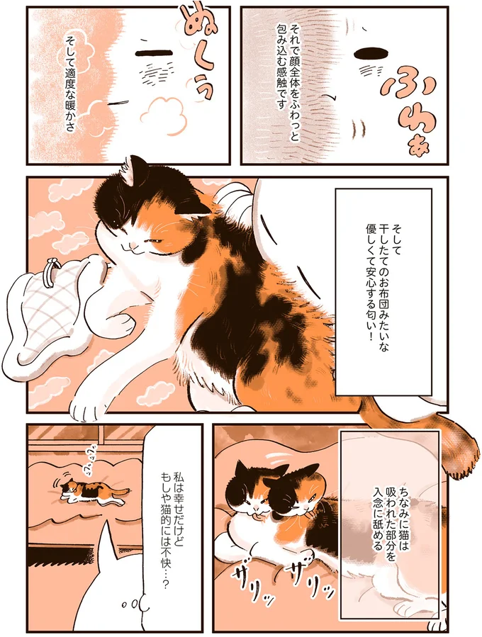 猫は吸われた部分を入念に舐める