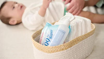 「水99％Superシリーズ」のおしりふきとセット使用も