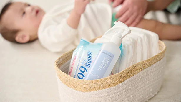「水99%Superシリーズ」のおしりふきとセット使用も