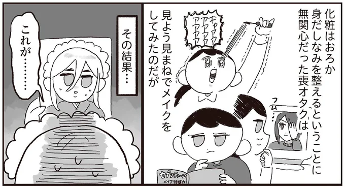 見よう見まねでメイクをしてみたのだが