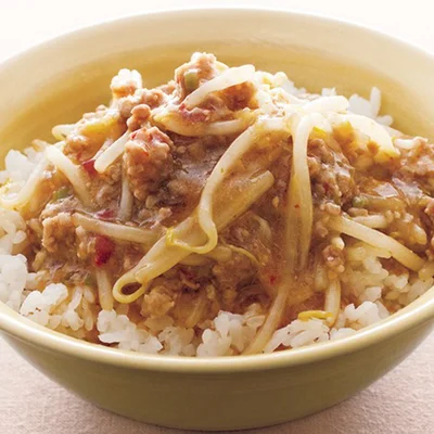 もやし麻婆丼