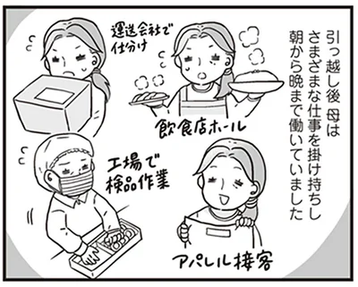 朝から晩まで働いていました