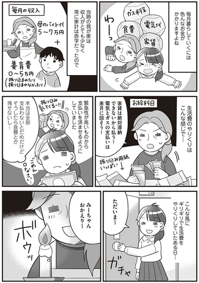 常に家計は赤字だったので