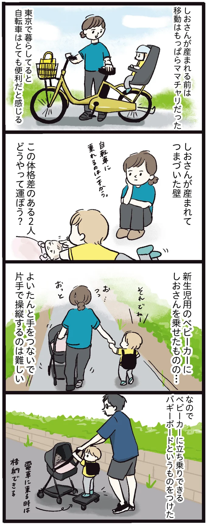 移動はもっぱらママチャリだった
