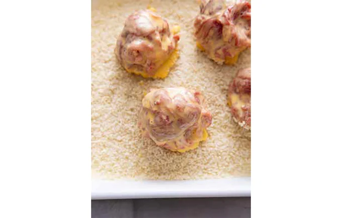 パン粉をまぶして