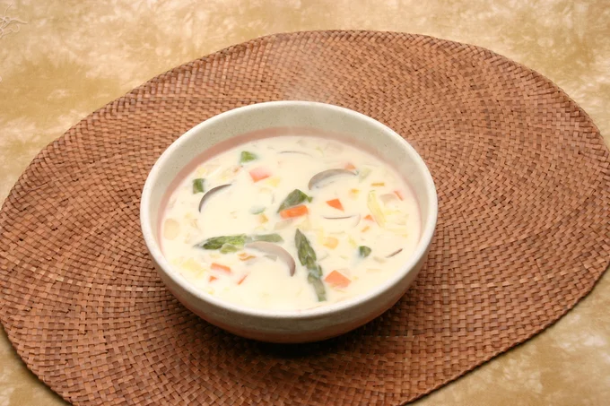 「白だしと牛乳で★あさりのクリームスープ」