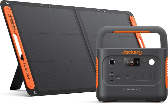 Jackery Solar Generator 1000 New 1070Wh ポータブル電源 100W ソーラーパネル 1枚 2点セット