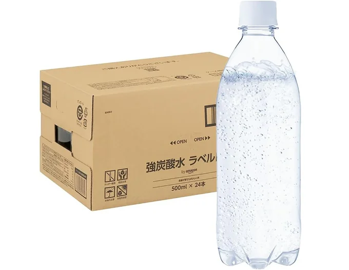 by Amazon 炭酸水 ラベルレス 500ml ×24本