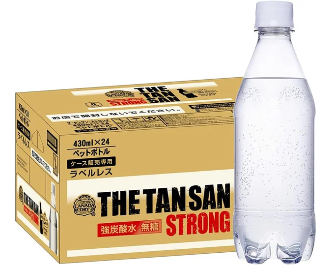 【強炭酸】コカ・コーラ カナダドライ ザ・タンサン ストロング ラベルレス 430ml ×24本