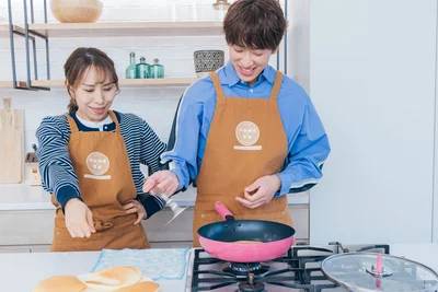 フライパンを冷ます作業は、生地を焼くごとに忘れずに！