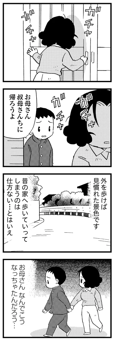 お母さん、帰ろうよ