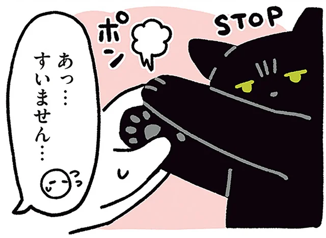 夢中で触りすぎるとやさしく止められる。黒猫ろんの肉球よりも好きなところ／黒猫ろんと暮らしたら4（14）