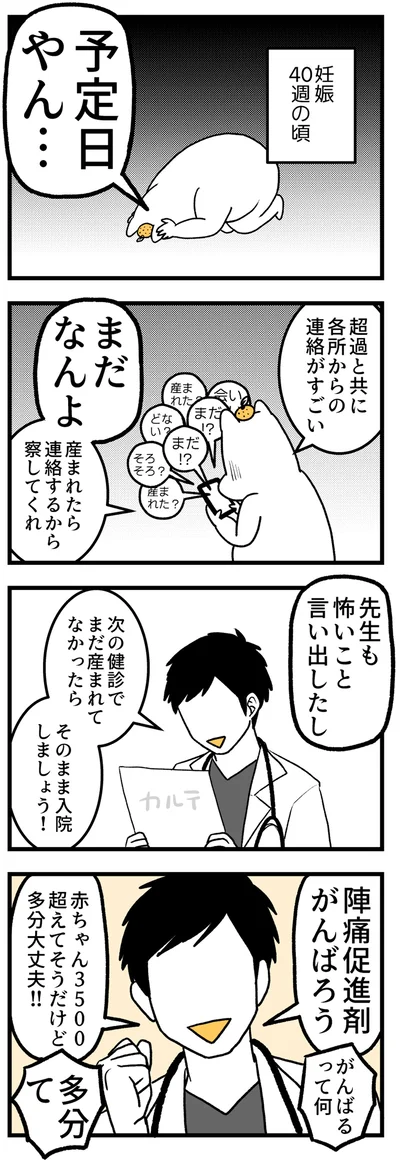 予定日やん…