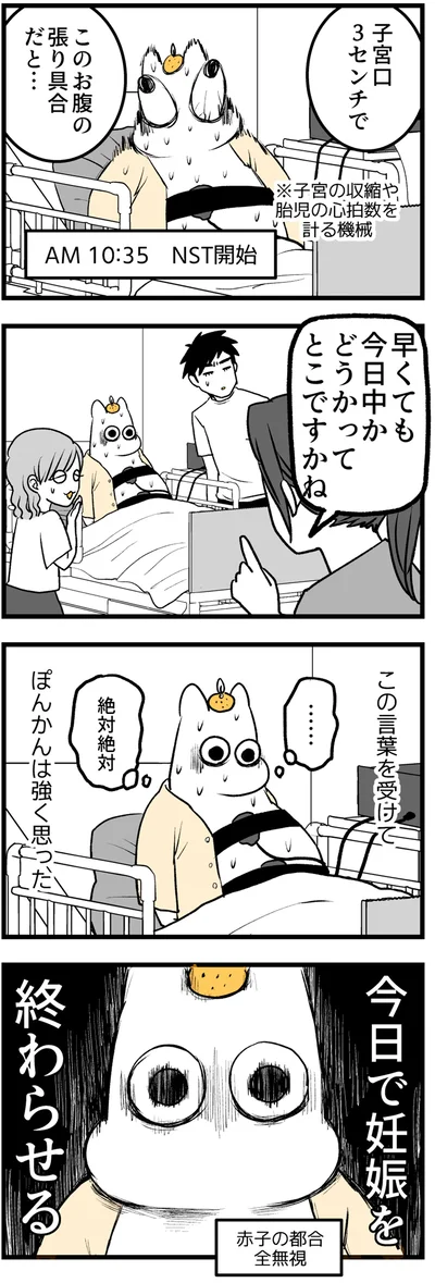 今日で妊娠を終わらせる