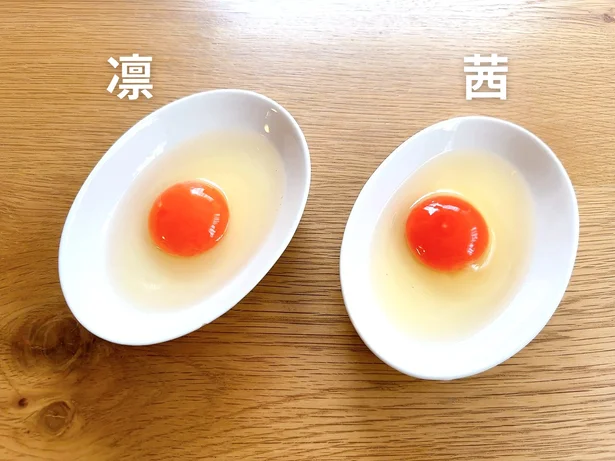  「茜」は紅色、「凛」は橙色
