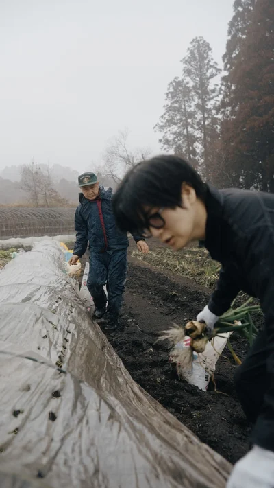 修繕が必要な風避けのテント