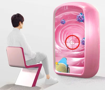 腸の音でビフィズス菌を飛ばすゲーム「腸音波」