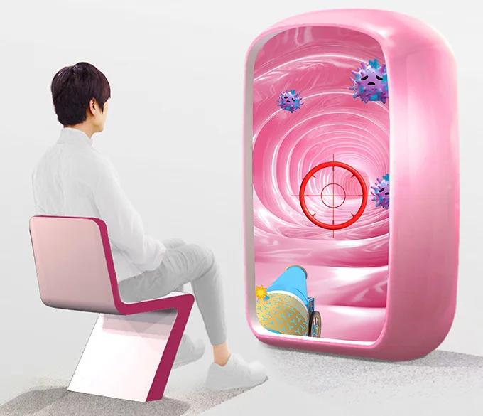 腸の音でビフィズス菌を飛ばすゲーム「腸音波」