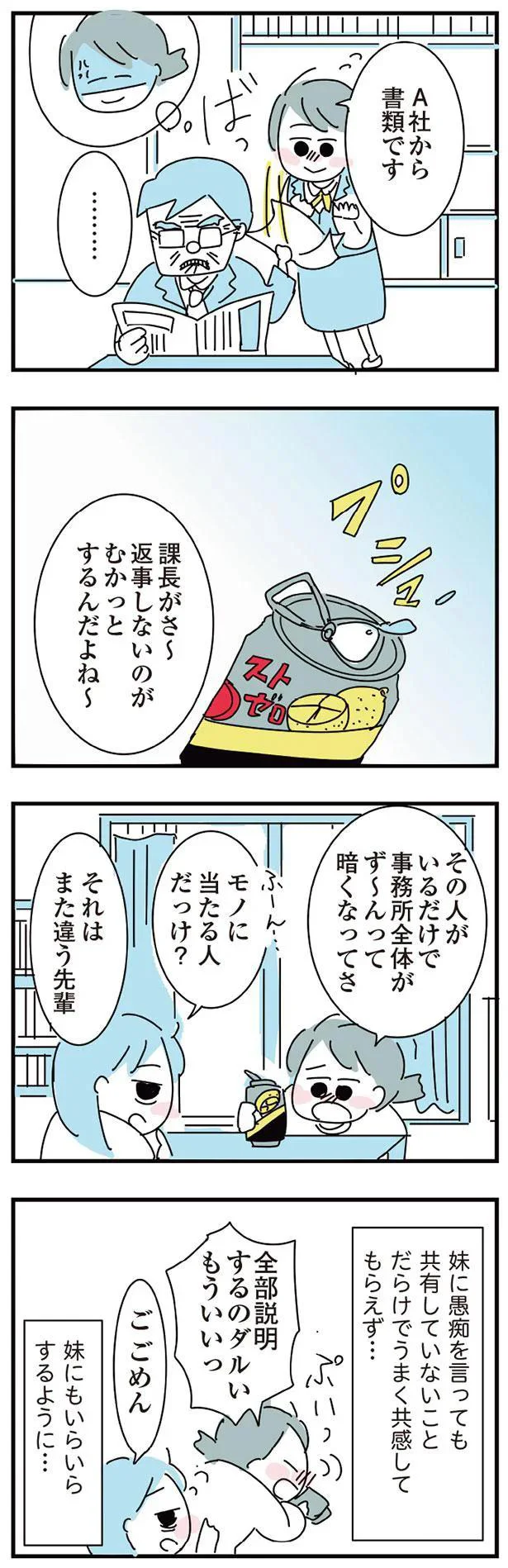 妹にもいらいらするように