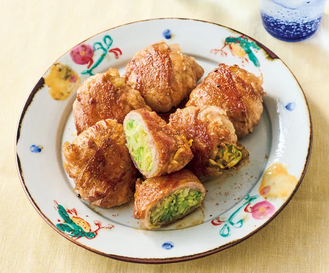 肉巻きキャベツの照り焼き
