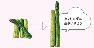 カットせずに盛り付けよう