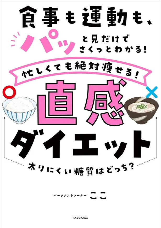 今日食べるべきもの、正しいエクササイズがまるわかり！『食事も運動も、パッと見だけでさくっとわかる！ 忙しくても絶対痩せる！直感ダイエット』
