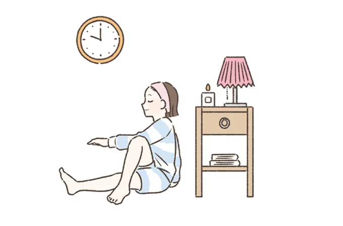 夜のストレッチ