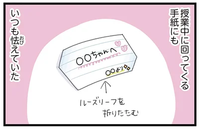 授業中に回ってくる手紙にもいつも怯えていた