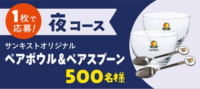 サンキストのマークがポイントのペアボウル＆ペアスプーン