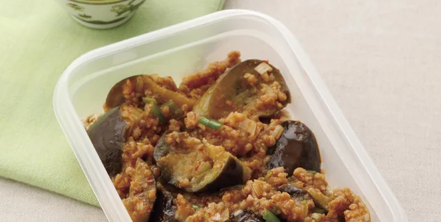 レンチン約15分でラク～に調理。オートミールごはんが進む「麻婆なす弁当」
