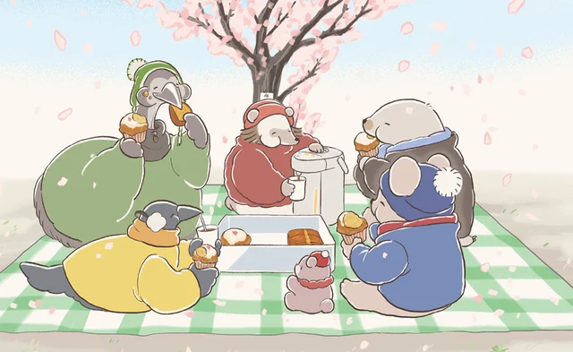 みんなで花の咲く公園へ。レジャーシートの上で過ごす優しい時間／コアラ絵日記4（4）