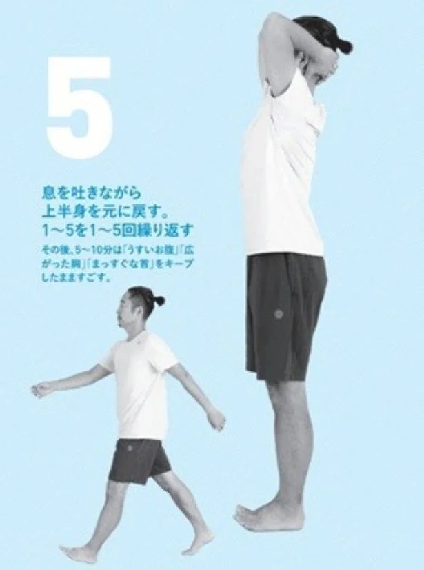 息を吐きながら、上半身を元に戻す