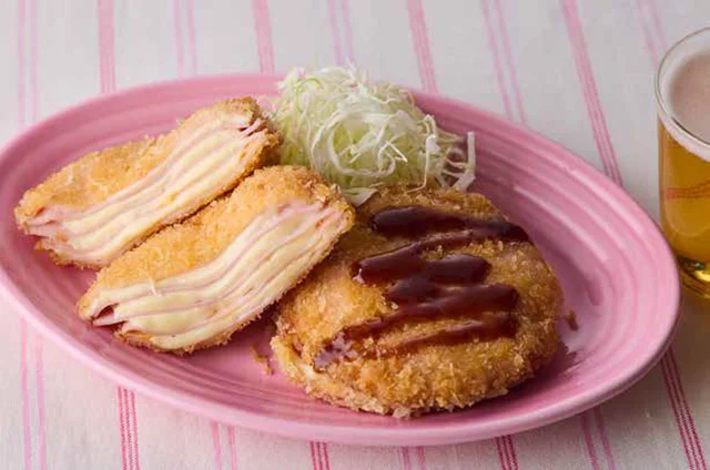 ハムとチーズのミルフィーユで食べごたえ満点「絶品ハムカツ」