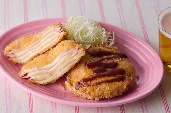 ハムとチーズのミルフィーユで食べごたえ満点「絶品ハムカツ」