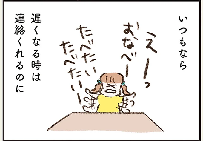 いつもなら遅くなる時は連絡くれるのに