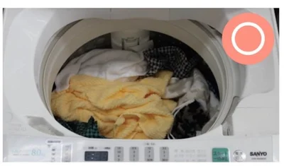 洗濯物は、洗濯機容量の７割程度に