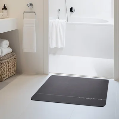 王様のバスマットVer.2.0【更に改善されましたｘ吸水力2倍サラふわUP】(60cm×40cm, 角型グレー)