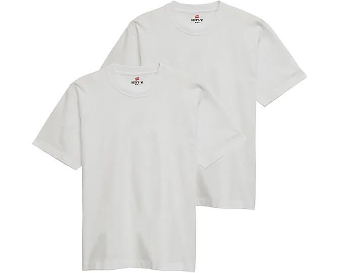 [Hanes] ビーフィー Tシャツ 半袖 丸首 2枚組 綿100% 丸胴仕様 タグレス仕様 2P H5180-2 メンズ
