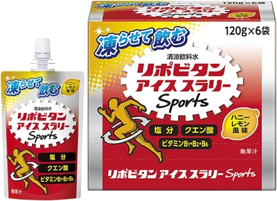 【熱中症対策に】リポビタンアイススラリーSports120g×6個ハニーレモン風味