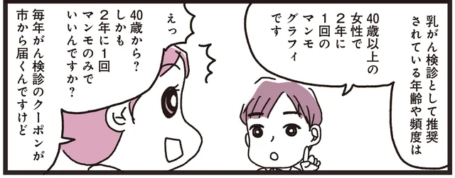 大切なのは適切な治療。40歳以上の女性は2年に1回のマンモグラフィを