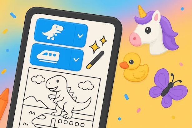 iPhone/iPad向けアプリ「AIぬりえ」イメージ