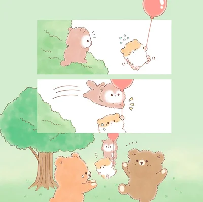 『こぐまくんとハムさん』より