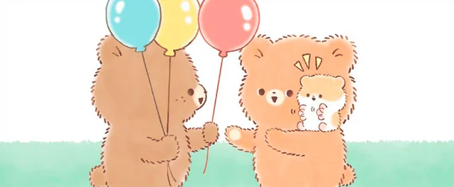 「ハイ、どうぞ」風船をもらったハムスターがピンチ！／こぐまくんとハムさん（5）
