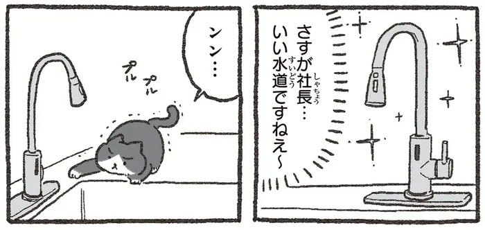 虫が入った水を飲むのは嫌！なんとか自力で水を出そうと頑張った結果／ねこに転生したおじさん3（2）