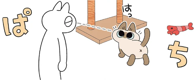目が合うと…