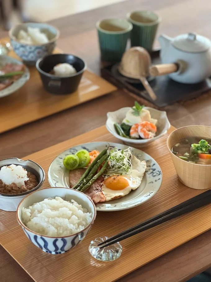 素敵な朝食　中でもこだわりは…？▶