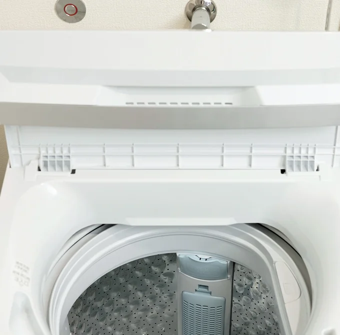 洗濯機の使用後、ふたをあけておく
